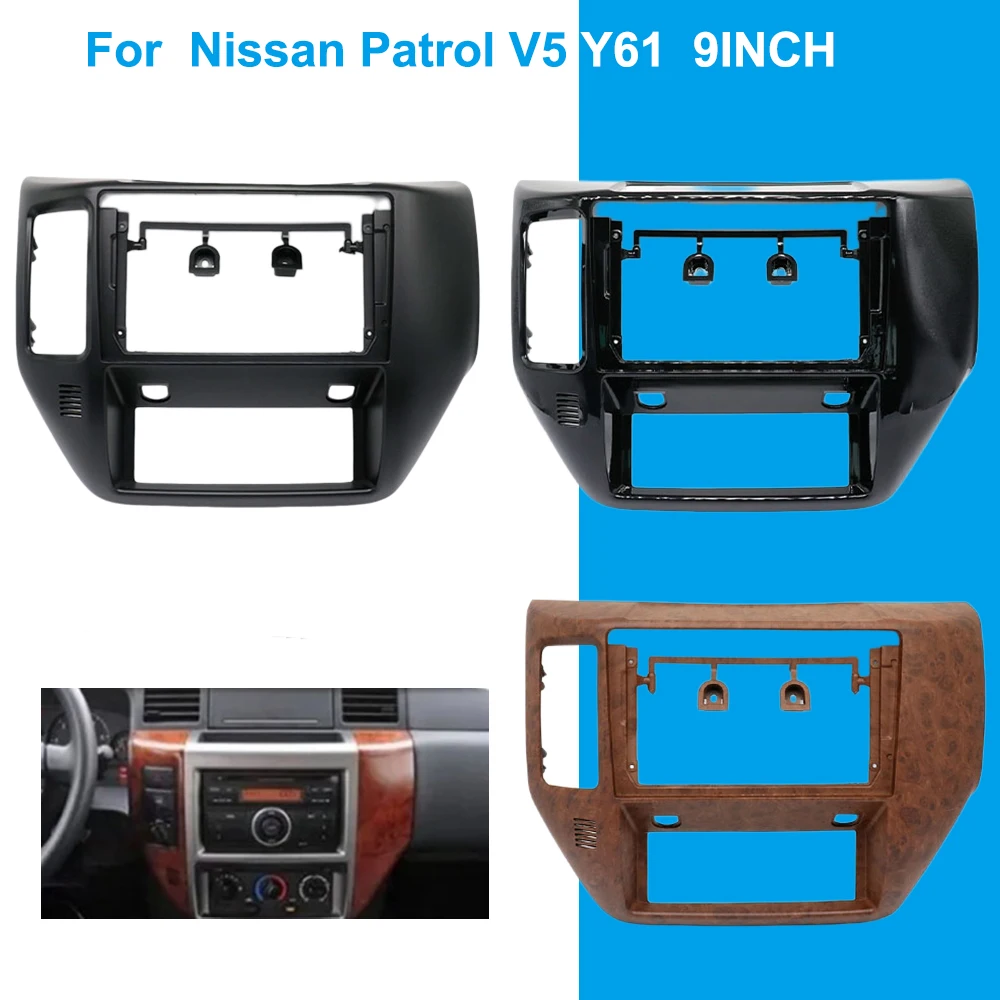 

9 Inch Dashboard Fascia Frame for Nissan Patrol Y61 V5 Car Stereo Mount Installation Panel Trim Kit