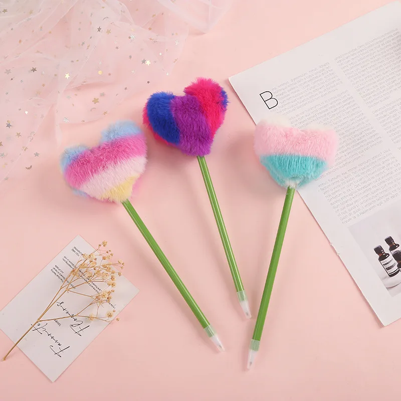 Kawaii School Supplies Office Stationery Ballpoint Pen Creative Cute Love Plush Sweet Candy Styling Funny Lovely Pens