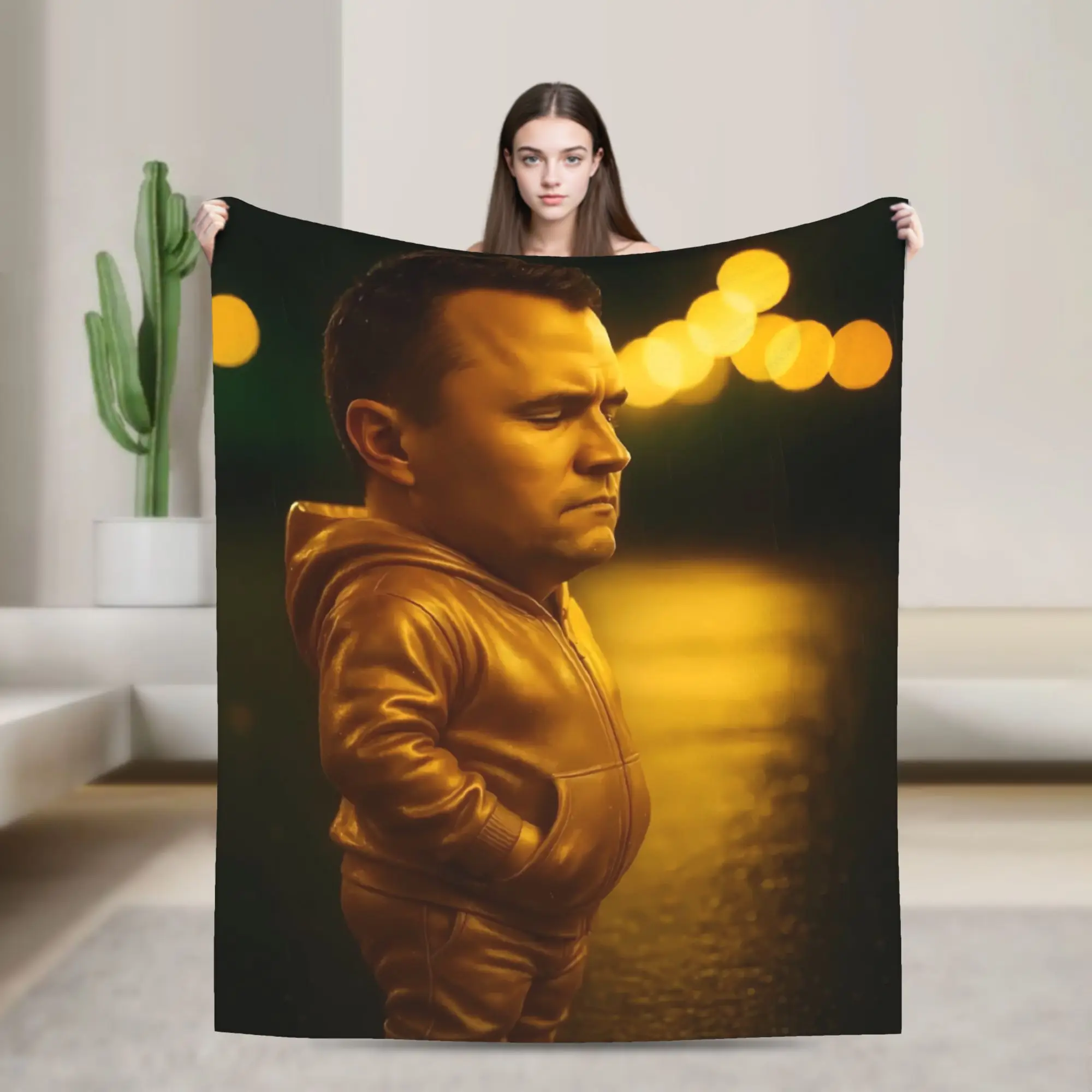 Charlie Kirk Red Tung Funny Brainrot Meme Blanket Camping Flannel Throw Blanket For Home Decor Warm Soft Bedspread Birthday Gift