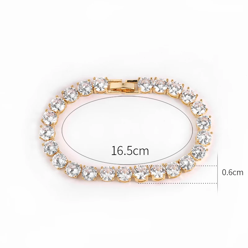 WEIMANJINGDIAN Brand Factory Directly Classic 6MM Round Cut Cubic Zirconia Wedding Bridal Tennis Bracelets