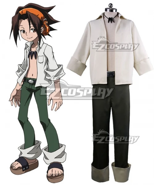 

Shaman King Yoh Asakura School Outfits Halloween Carnival Suit Party Christmas Adult Shirt Pants Set Cosplay Costume E001