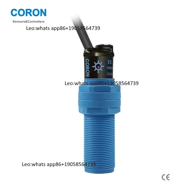 CORON CCJ-A18-8APB M18 Flush Non-Flush PNP Normally Closed Capacitive Proximity Sensor with Plastic Housing Lead Wire