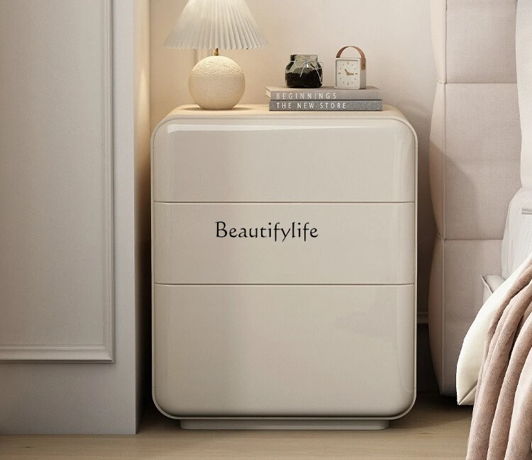 

French Cream Style Bedside Table Light Luxury High-End Bedside Cabinet 30cm