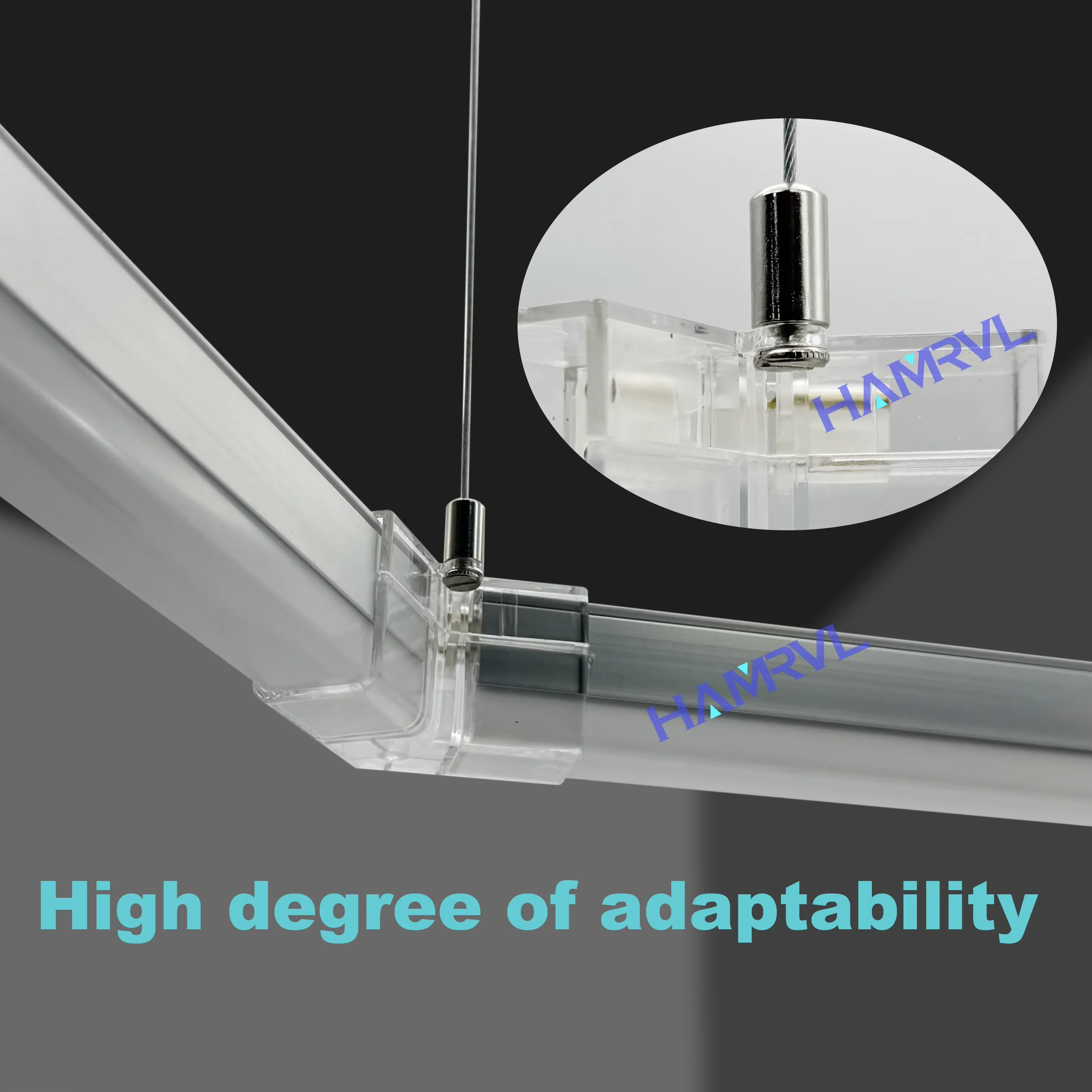 Hexagonal Garage light cable 1M Adjustable suspension Cables Steel Hanging chain Lamp Celing for Honeycomb 100cm Kit Steel Rope