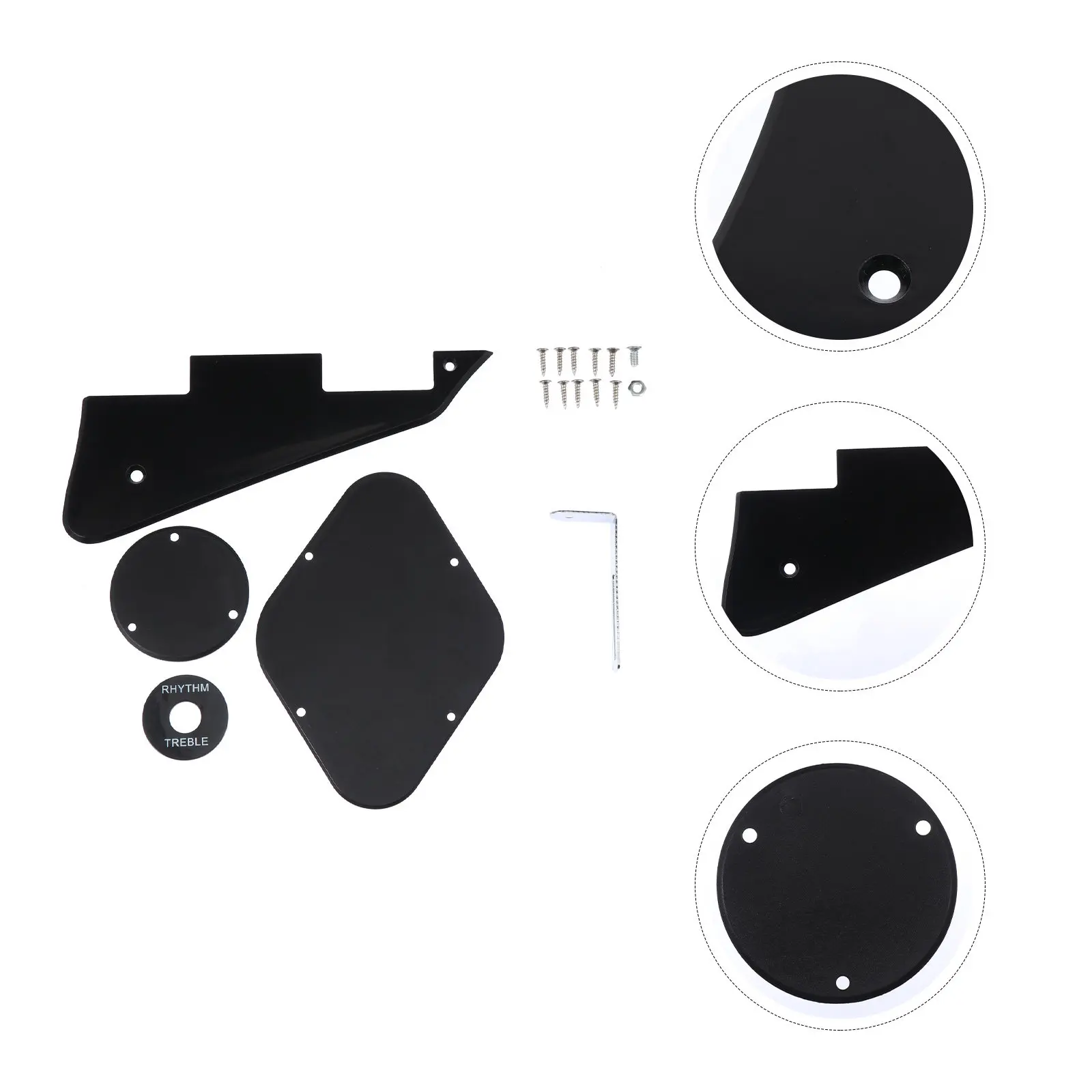 1Set Guitar Pickguard Replacement Scratch Plate for Electric Guitar Metal Frame PVC Back Plate Anti Scratch Vibrato Protection