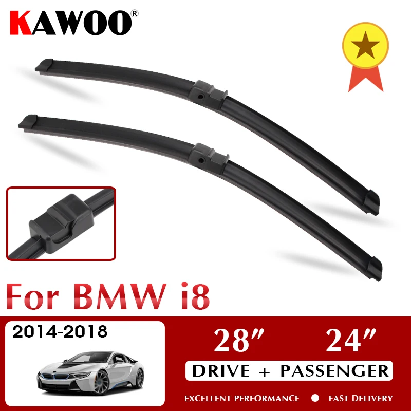 

KAWOO Car Wiper Blade For BMW i8 October 2014 - Nov. 2018 Windshield Windscreen Window 28"+24" LHD RHD Auto Accessories