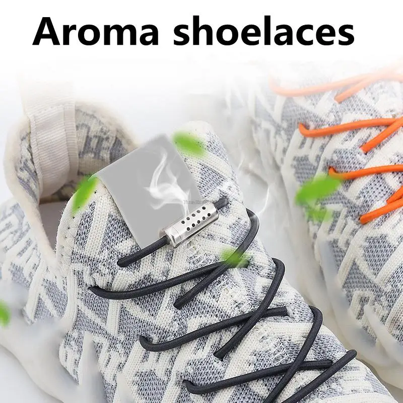 

Aroma No Tie Shoelaces Elastic Laces Sneakers Round Shoe laces without ties Kids Adult Repellent Shoelace Rubber Bands for Shoes