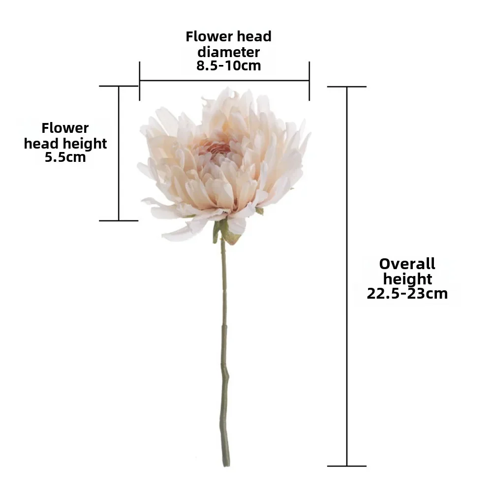 23cm crisântemo flor artificial casa decoração interior arranjo de flores adereços de fotografia de halloween