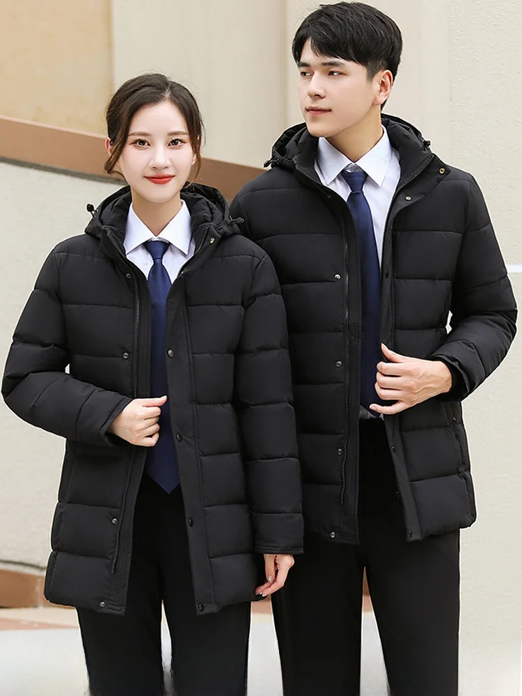 

Profional Durable down Cotton Jaet Coat for Hotel Bank Proper Front Desk Ss Office Ladies Commuter Sle Zipper Clo...