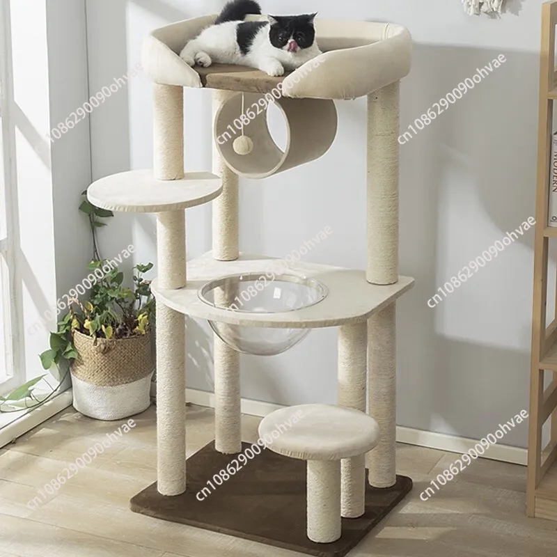 

Когтеточка-капсула для кошек, большая лежанка, сизалевая колонна, губчатая игрушка, для лазания.