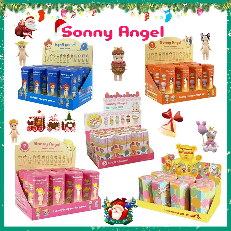 Sonny Angel Birthday Candy Standing Blind Box Dream Series Mini Anime Character Model Doll Kids Toys Birthday Christmas Gift