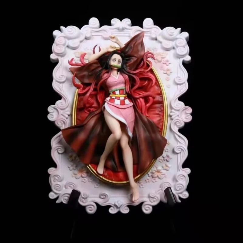 33Cm Nieuwe Demon Slayer Kamado Nezuko Anime Figuur Perifere Model Fotolijsten Kan Worden Opgehangen Kamer Decoratie Ornamenten Geschenken speelgoed