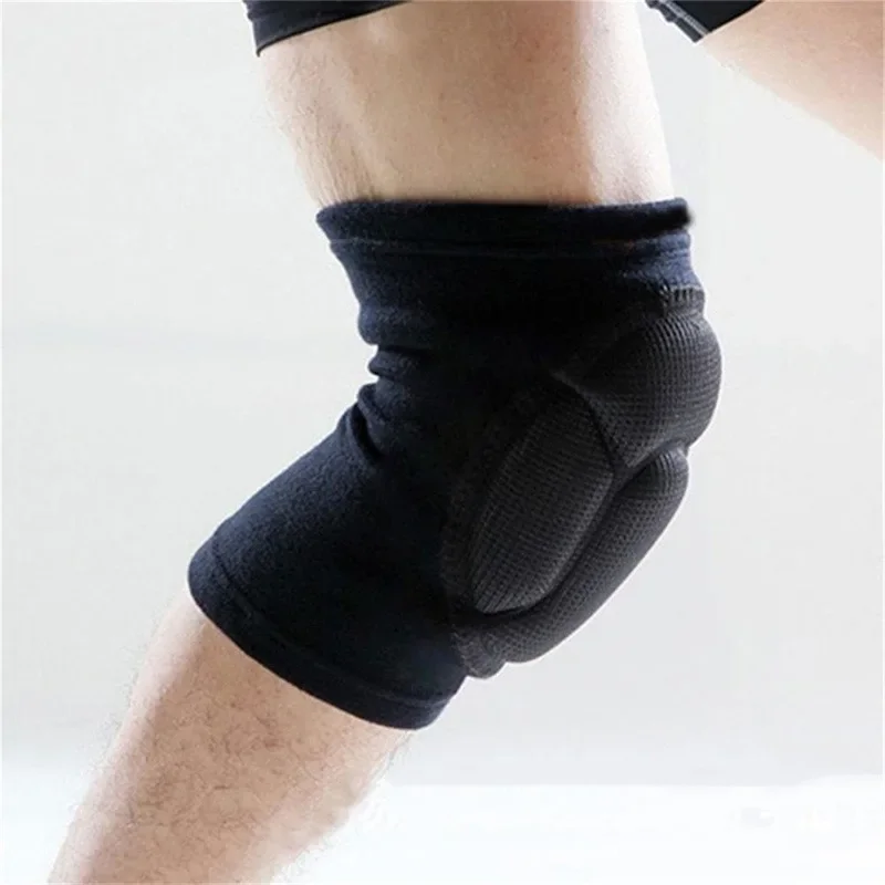 New 1pcs Protective Knee Pads Thick Sponge Football Volleyball Extreme Sports Anti-Slip Collision Avoidance Kneepad Brace