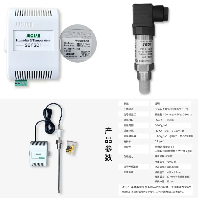 for Absolute Temperature and Humidity Sensor Transmitter Industrial Grade Ambient Air Moisture Detector