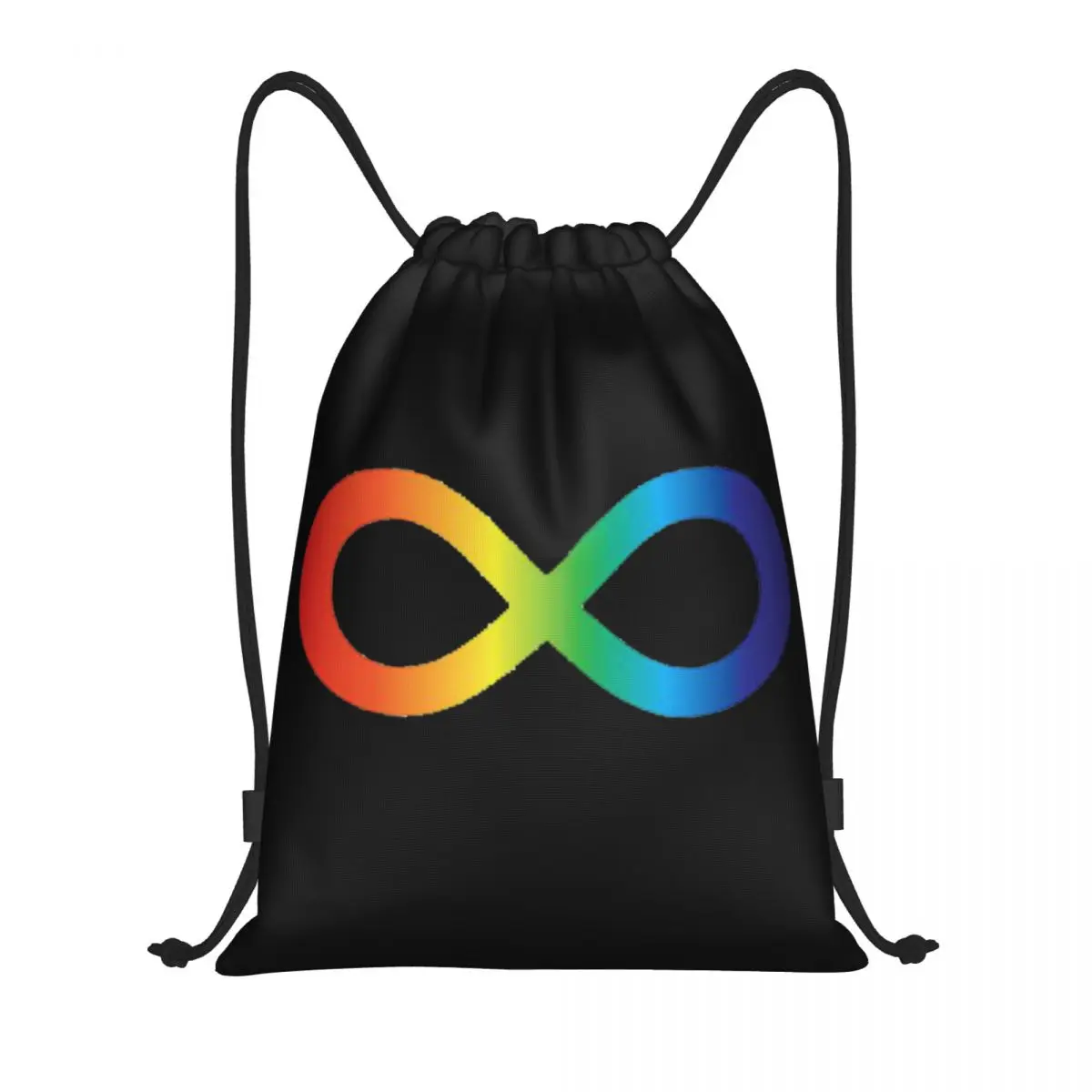 

Rainbow Infinity Symbol Autism Acceptance Embrace Neurodiversity Awareness Backpacks Drawstring Bags Sports Bag Book Bags School