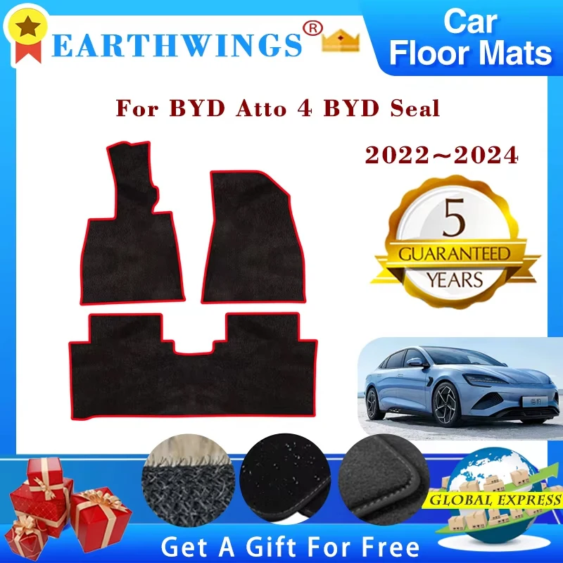 

Для BYD Seal BYD Atto 4 2022 2023: Автомобильные коврики, противоскользящие накладки на пол, покрытия для ног, наклейки, аксессуары для интерьера