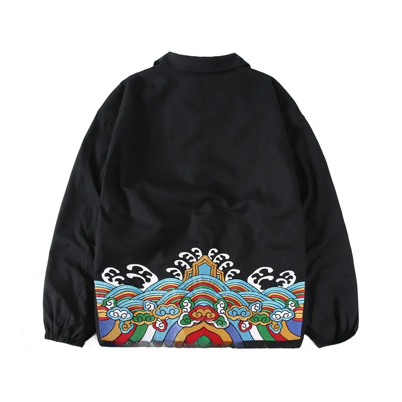 

Свободная мужская осенняя толстовка с вышивкой Jaet, новая модная толстовка с воротником-стойкой, длинная Sve Urban Sle, повседневная верхняя одежда