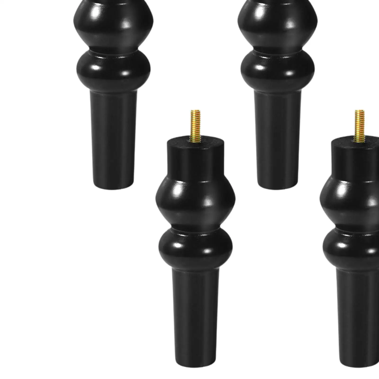 4Pcs Wood Furniture Legs Support Legs Sturdy Heavy Duty Creative Replacement Part for Desk Cabinet Bed Dresser Cupboard