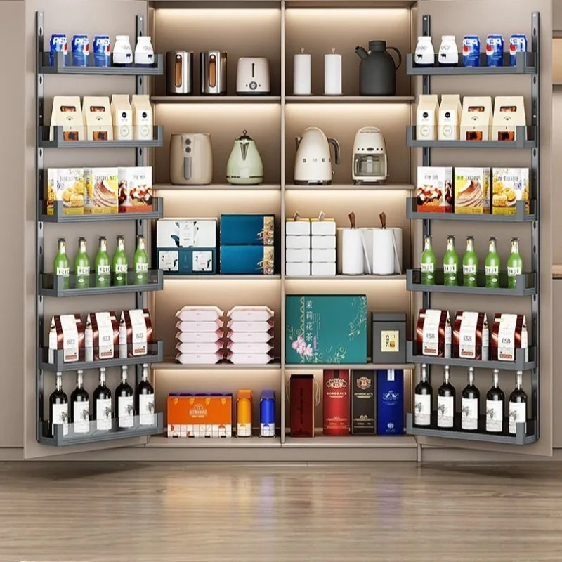 Kitchen Storage Rack Home Floating Wall Shelf Food Spice Cabinets Organizer Shelves Bedroom Cabinets Hanger Displays Stand