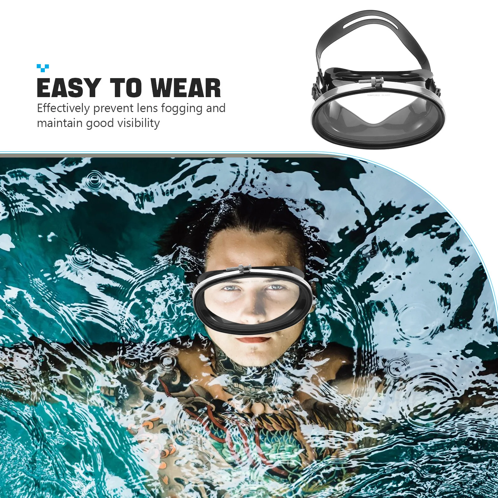 1 زوج Hd نظارات الغوص للرجال مكافحة الضباب قناع الغطس قابل للتعديل نظارات السباحة الكبار مقاوم للماء قناع الغطس الغوص حمام سباحة