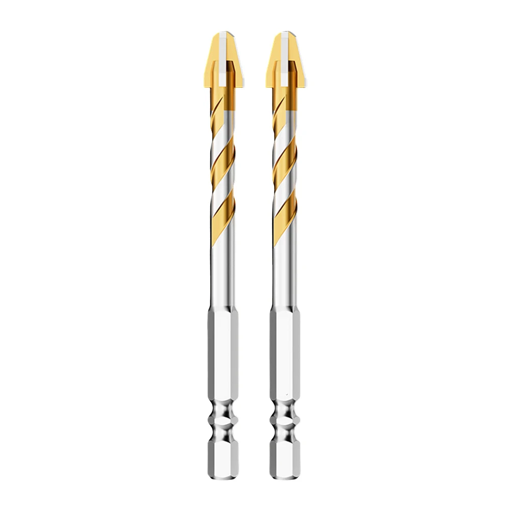 2PCS Alloy Eccentric Drill Bit Set with 9 Blade Design for Concrete and Marble Minimized Vibration for Comfortable Use