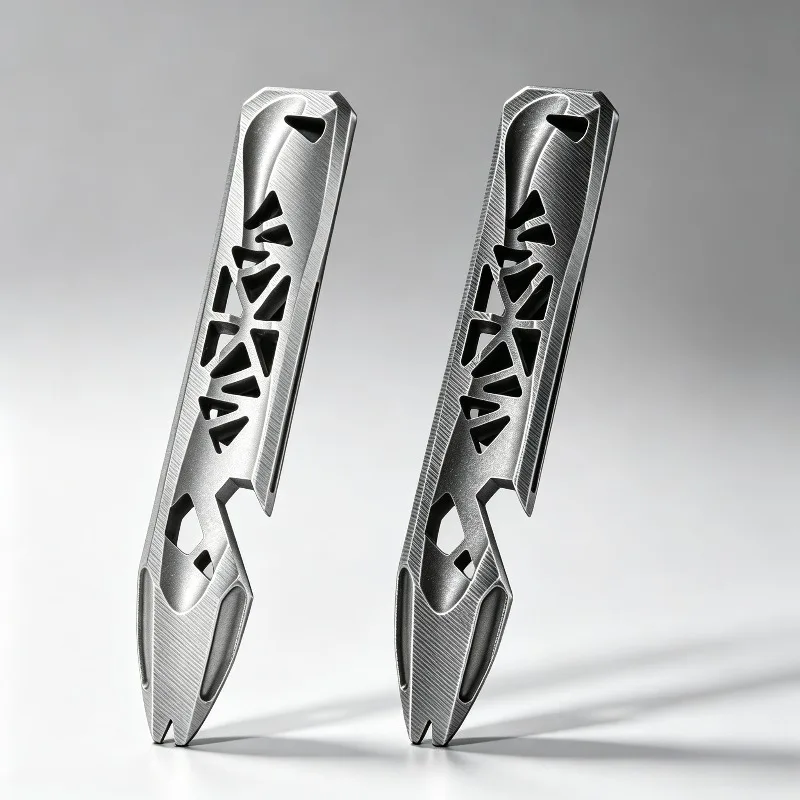 Titanium Alloy Hollow‑out Pry Bar, Nail Puller, Bottle Opener & Wrench, Mini EDC Multi‑Tool,Outdoor Survival Gear for Wilderness