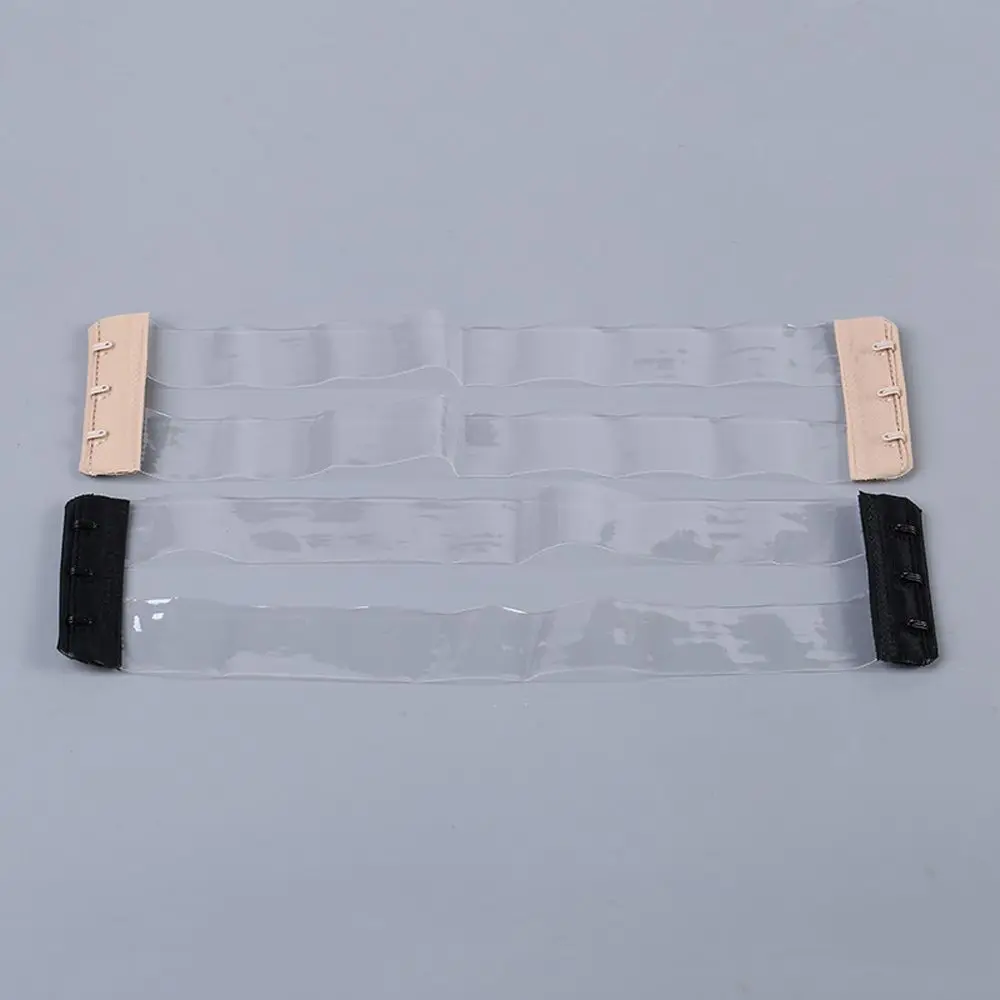 Clear Invisible Women Non Slip Buckle Bra Extender 3 Hook Bra Extension Underwear Straps for Backless Clothing