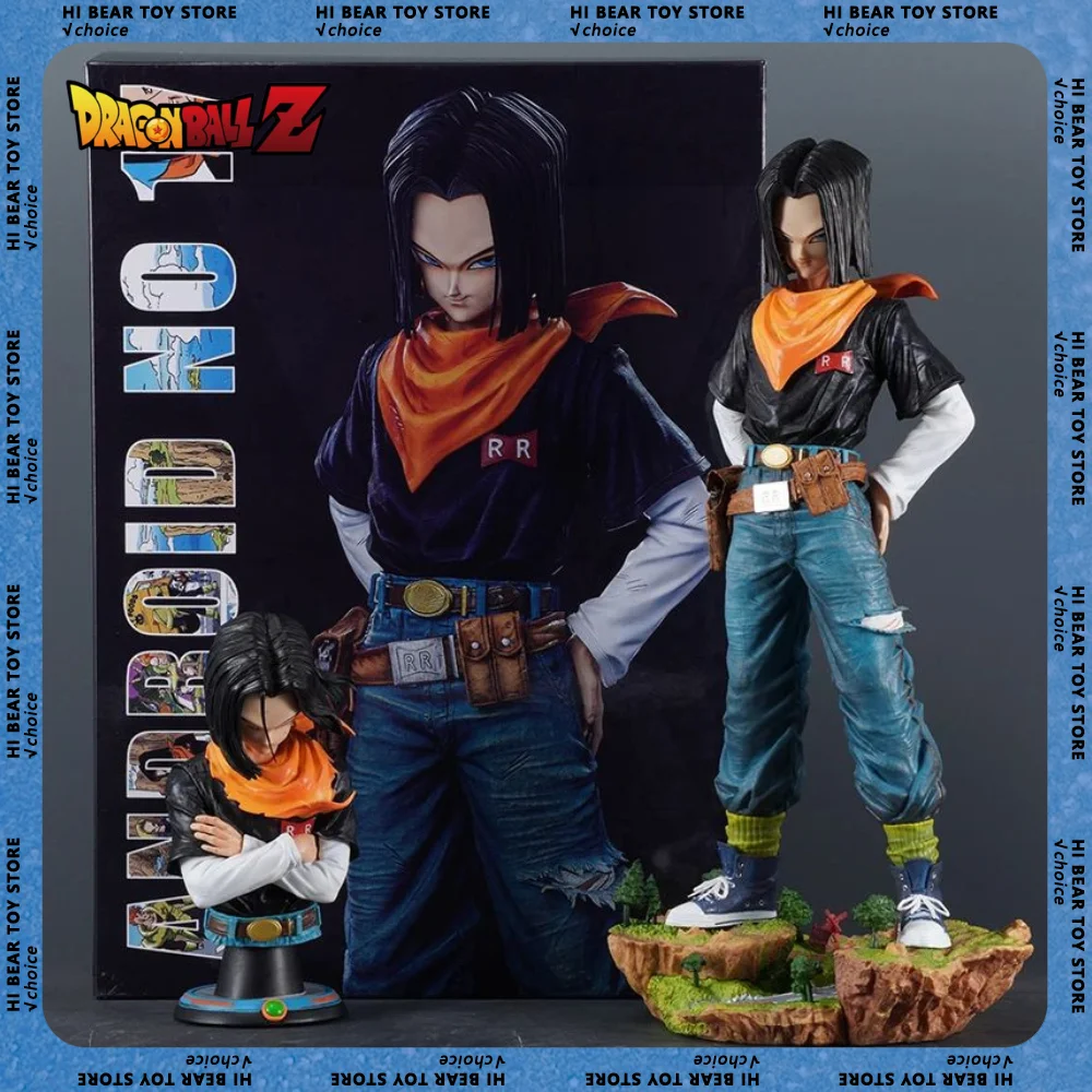 

29cm Dragon Ball Z Anime Black Pearl Android 17 Action Figures Pvc Model Statue Collection Decoration Ornaments Doll Toys Gift