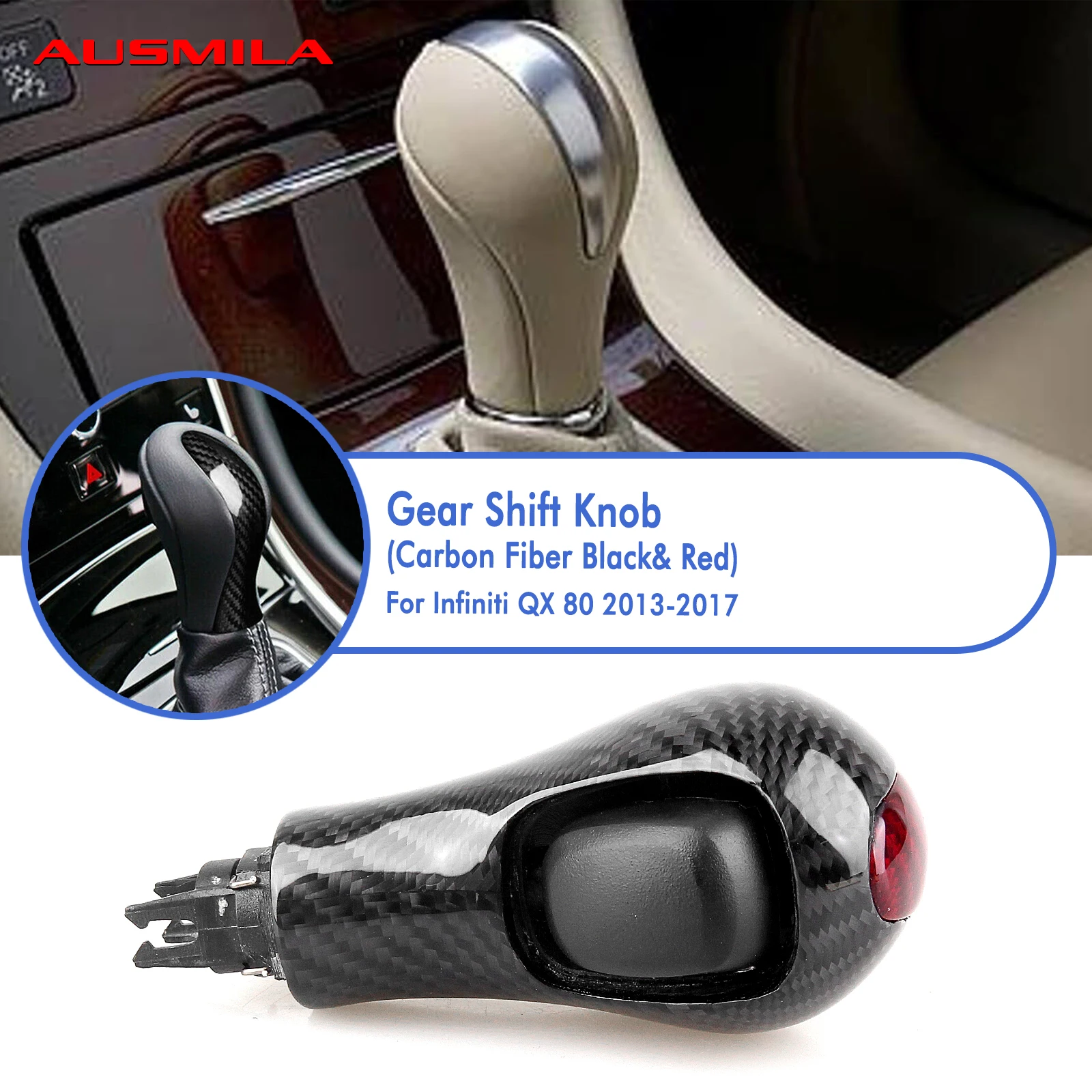 

Внутренняя ручка переключения передач автомобиля, ручная ручка переключения передач для INFINITI QX80 2013 2014 2015 2016 2017