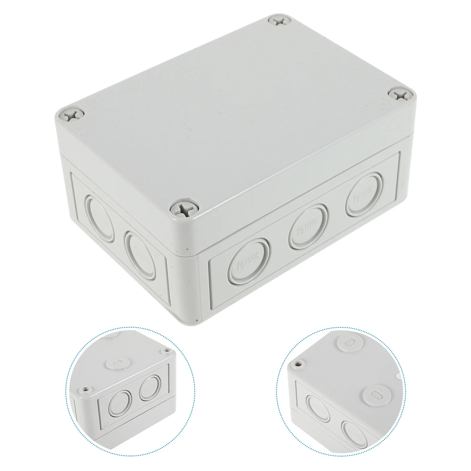

Waterproof Electrical Junction Box Outdoor ABS Material Pre-Drilled Holes Easy Wiring Reliable Design Weatherproof