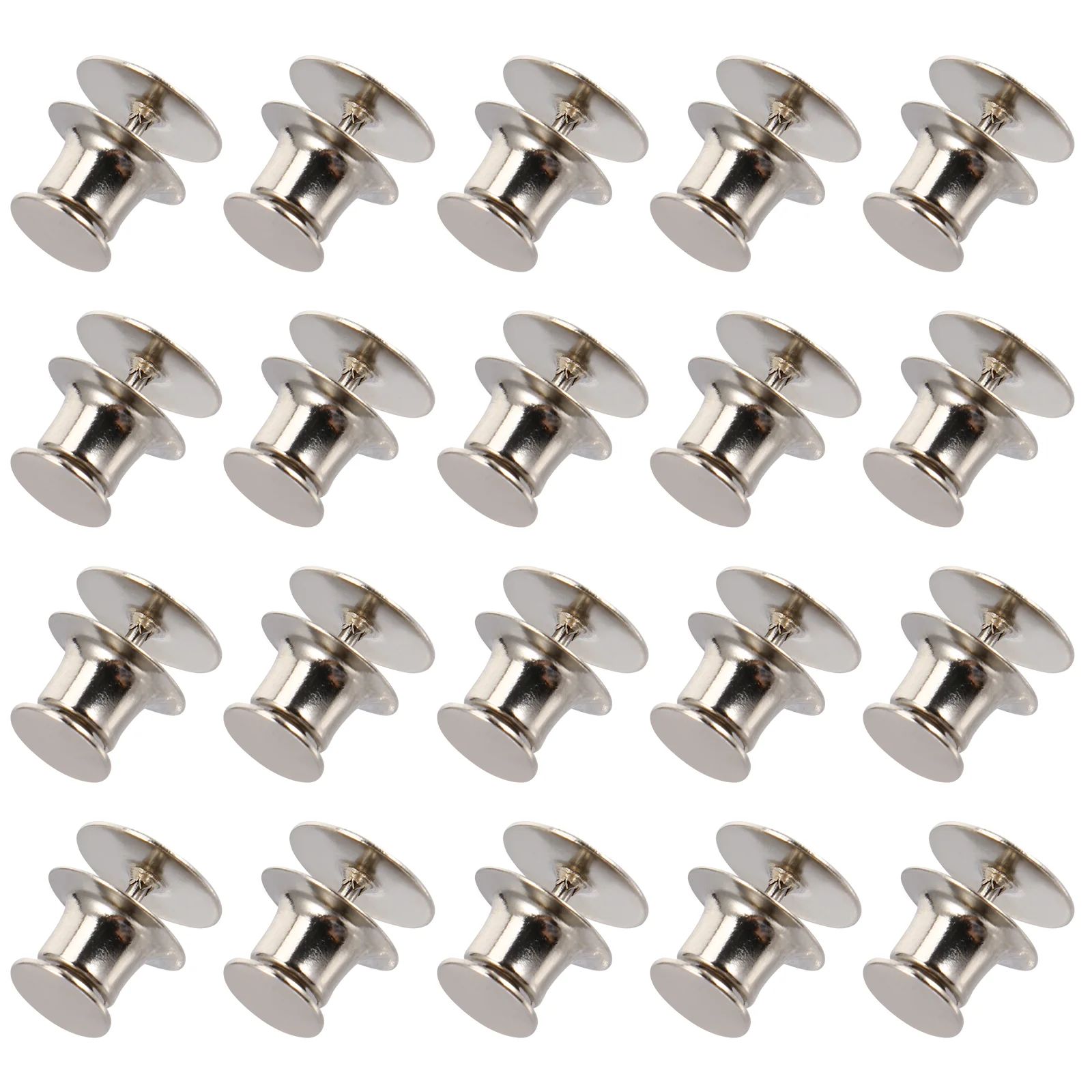 

50 Sets Clutch Tie Flat Top Buckle Blank Pin Back Tack Brooch 100X100X070CM with Silver