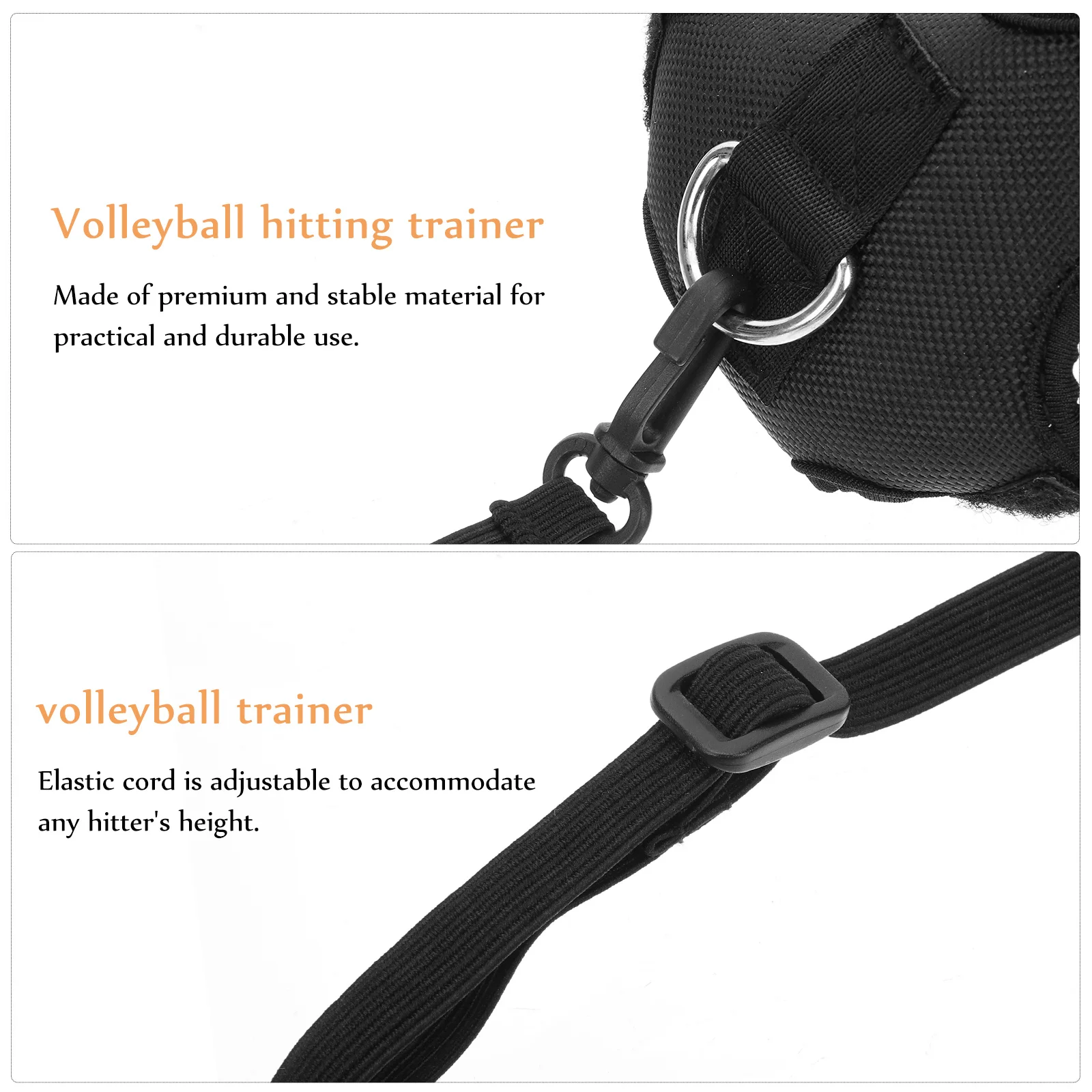 

1Set Premium Volleyball Spike Trainer Adjustable Elastic Cord Suitable All Levels Players Improve Jumping Ability Portable