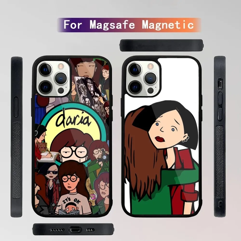 Cartoon D-Daria   Phone Case For iPhone 15,14,13,12,11,Plus,Pro,Max Mini Magsafe Magnetic Wireless Charging