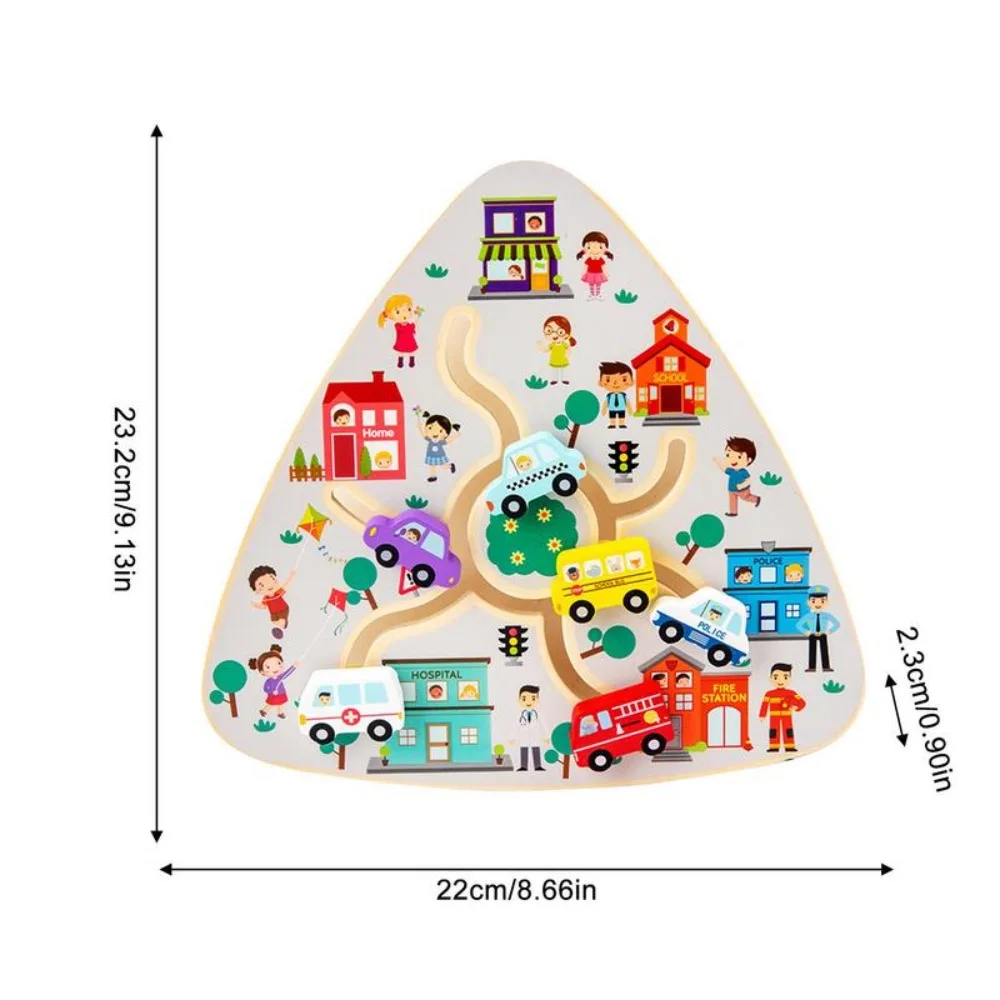 Wooden Children's Maze Walking Board Montessori Multipurpose Montessori Maze Boards Portable Early Education Puzzle Maze Board