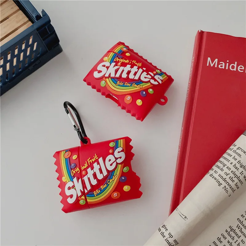 حافظة حلوى بلون قوس قزح من Skittle لعلب Airpods 3rd الجيل 2021 ، غطاء سماعة أذن من السيليكون لأجهزة Airpods Pro Case/أجهزة Airpods 1/2