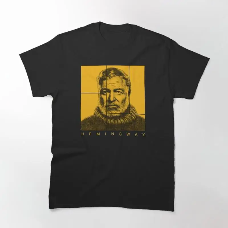 Ernest Hemingway Halftone Portrait T-Shirt