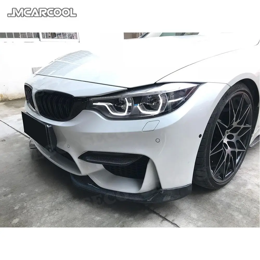 Koolstofvezel Mistlamp Hoek Splitters Covers Trim voor BMW F80 M3 F82 F83 M4 2014-2018 Oogleden strips Stickers