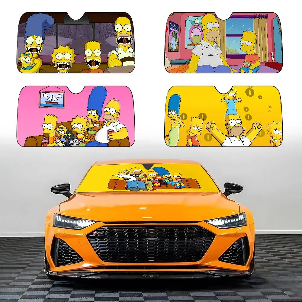 Funny The A-SimpsonsS Car SunShade Windshield Cover UV Protection Auto Visor Accessories For Cars