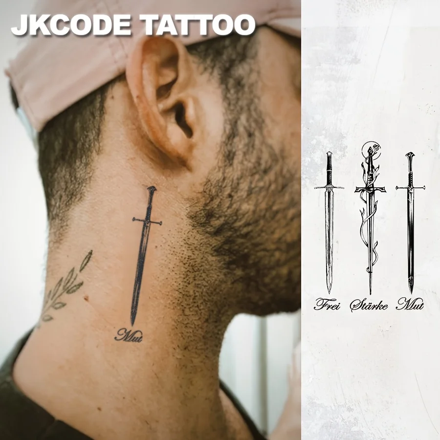 تصميم موقع قران مقاوم للماء، وشم شبه دائم، وشم مؤقت، وسيف الفارس، وشم سحري، يدوم 1-2 أسابيع