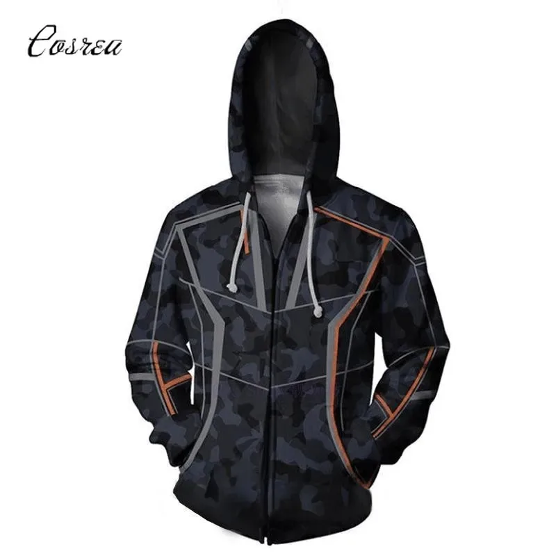 Az15Infinity War Running Camiseta Calças esportivas Tony Stark Moletom Thanos Loki Zip Hoodie
