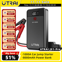 UTRAI JSTAR AIR Jump Starter 1000A 8000mAh Power Bank Portable Charger 12V Battery Jump Starter LED Light Car Starting Device