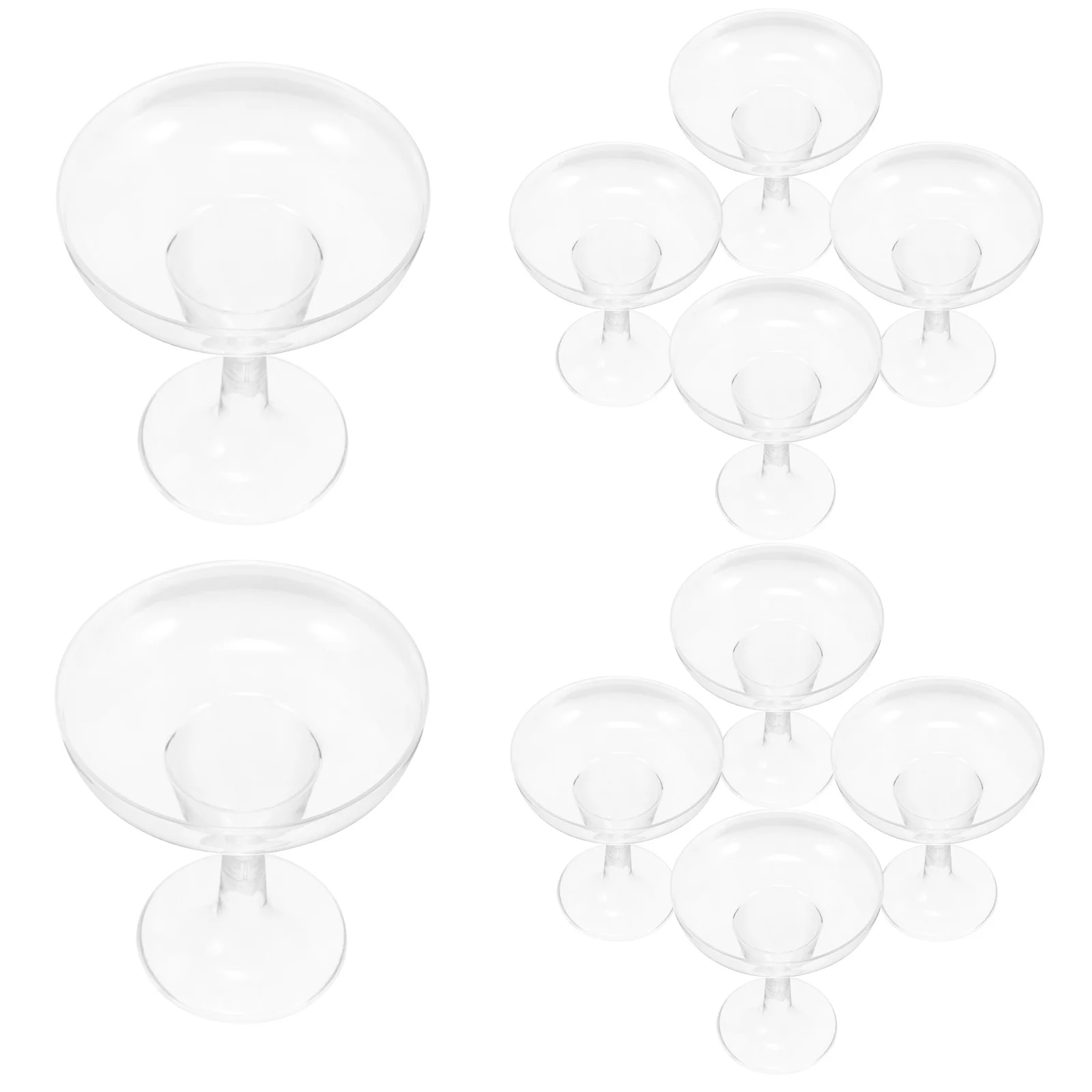 

20Pcs Clear Beverage Cups Reusable Plastic Elegant Design for Cocktails Wine Desserts Plastic Reusable Cocktail Cup