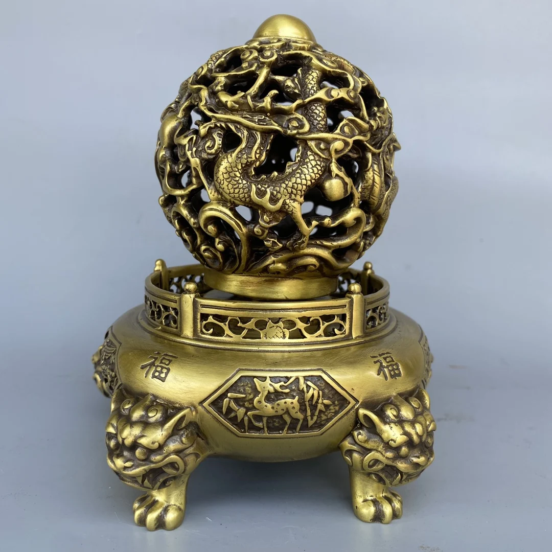 2 specifications to choose from Golden Dragon Bronze Statue Time flies 14 * 14 * 17CM, 1KG 17 * 17 * 21CM, 1.8 KG