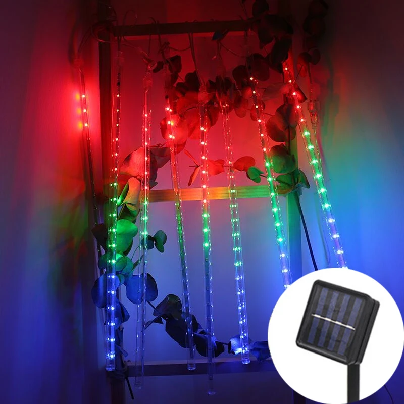 

Solar LED Meteor Shower Outdoor Christmas Decoration Light String Fairy Lights Street Garden Yard Decoration Holiday Lighting