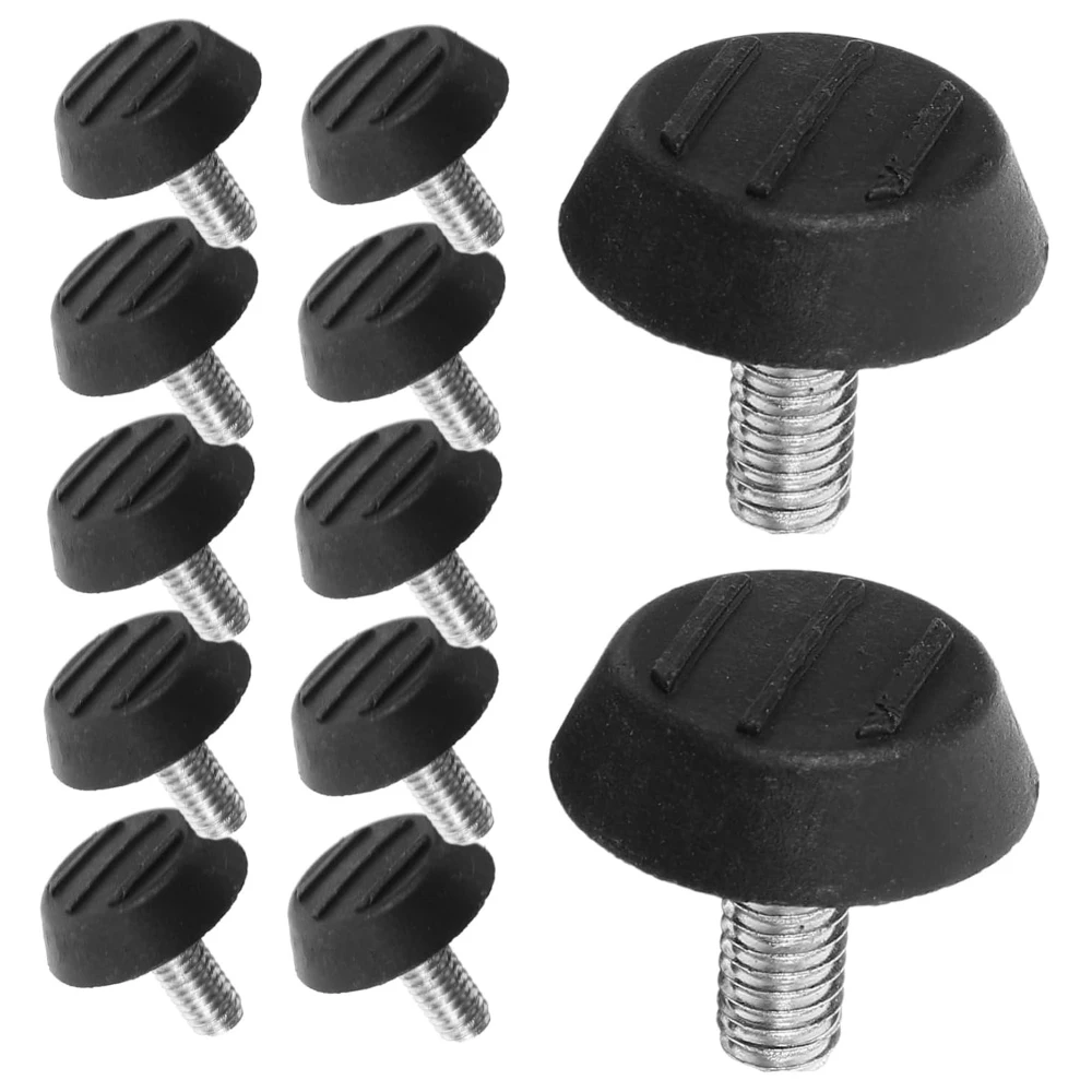 10 Pcs Home Adjustable M6 Threaded Stem Furniture Legs Table Desk Glide Leg Leveler Leveling Foot Adjustable Foot Pads Wholesale