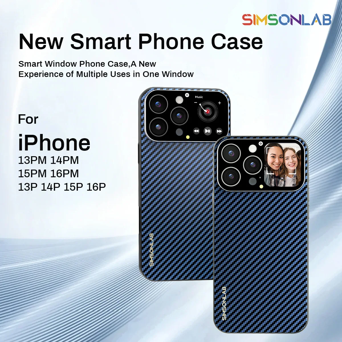 

2025 Smart Case with Screen Window Custom Photo Video Wallpaper Camera Selfies Message Call Push for iPhone16PM more other Model