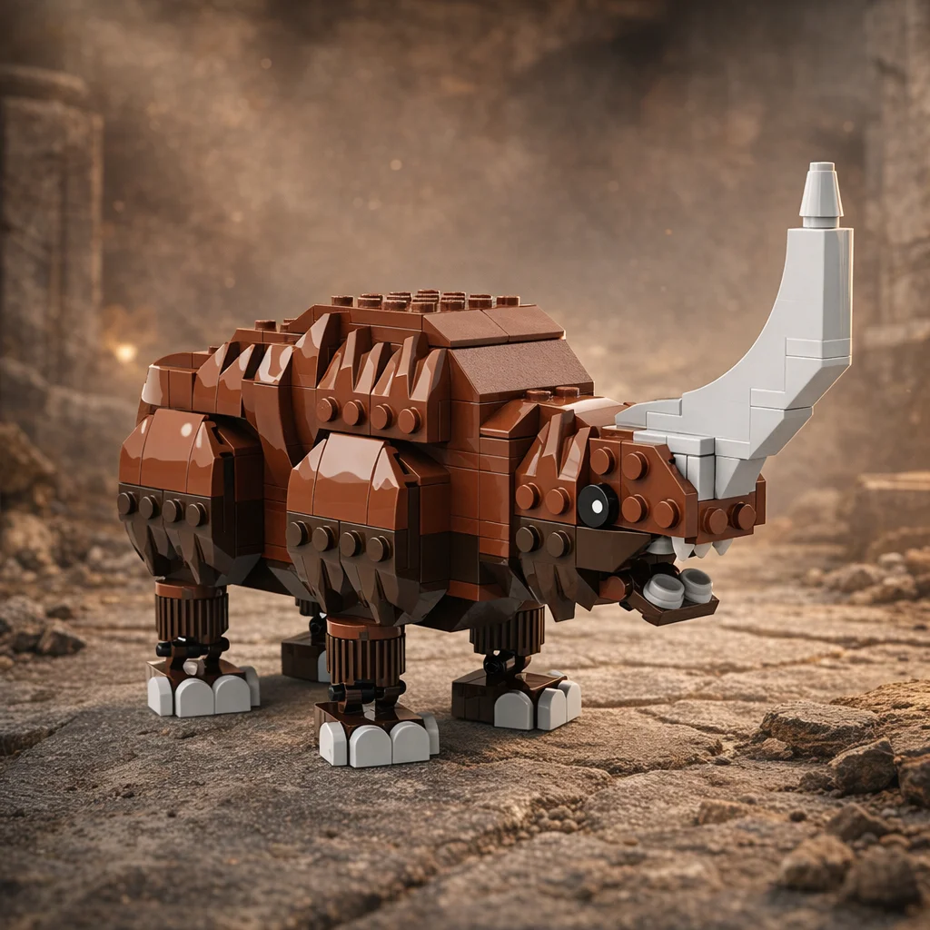 

Конструктор Sci-Fi Mudhorn Creature: мини-блоки для сборки, модель для самостоятельной сборки, украшение для стола, подарок