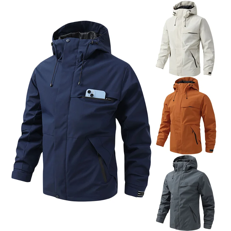 

Новая осенняя классическая мужская куртка с капюшоном, водонепроницаемая уличная альпинистская куртка с несколькими карманами, износостойкая куртка для охоты и пешего туризма M-4XL