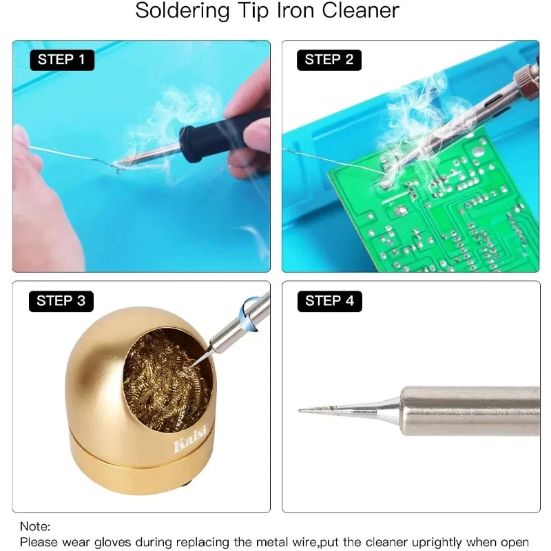 Solder Iron Tip Cleaning Cleaning Sponge Nozzle Tip Copper Wire Cleaner Ball for Cleaning Soldering Irons and Tip