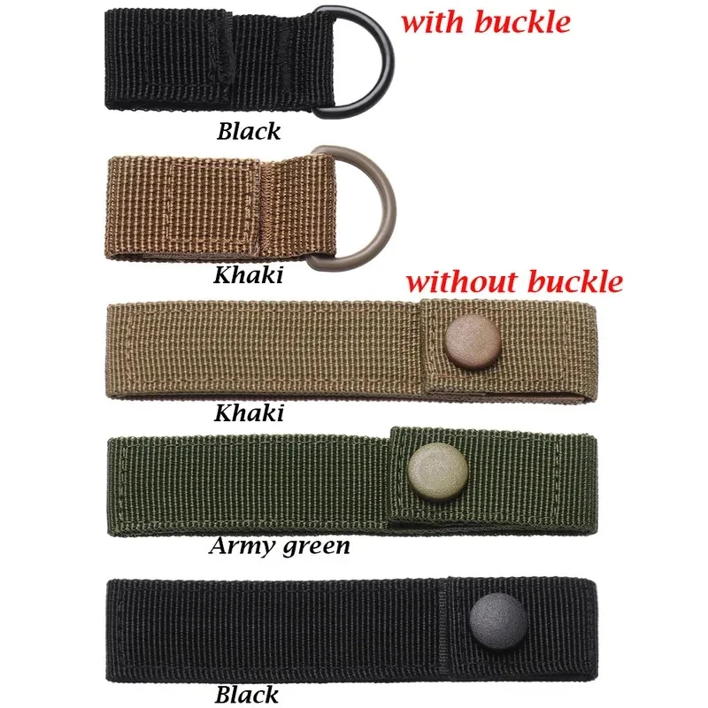 1-3pcs  Nylon Molle Ribbon High Strength Hanging Webbing Buckle Key Hook Clip Belt Hooks Hiking Climbing Carabiner